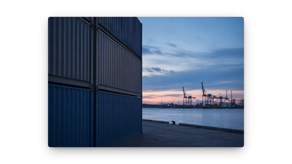 Bild das einen Hafen zeigt und für Handel steht.